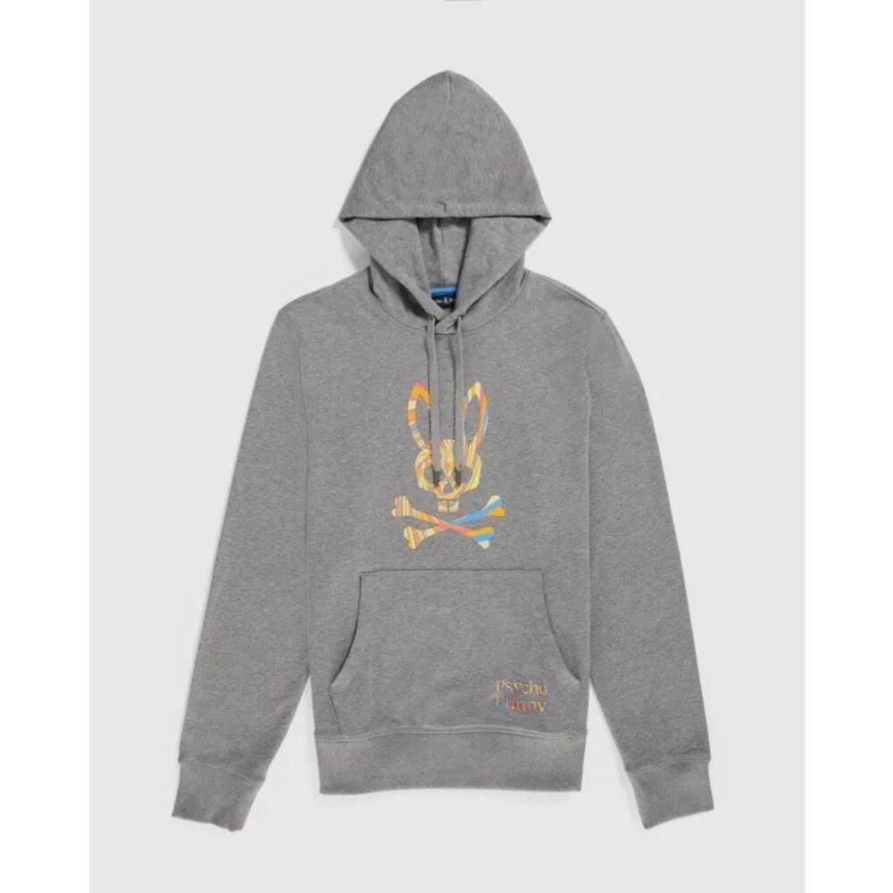 Psycho Bunny‎ Hoodie Porter Popover Heather Gray Small